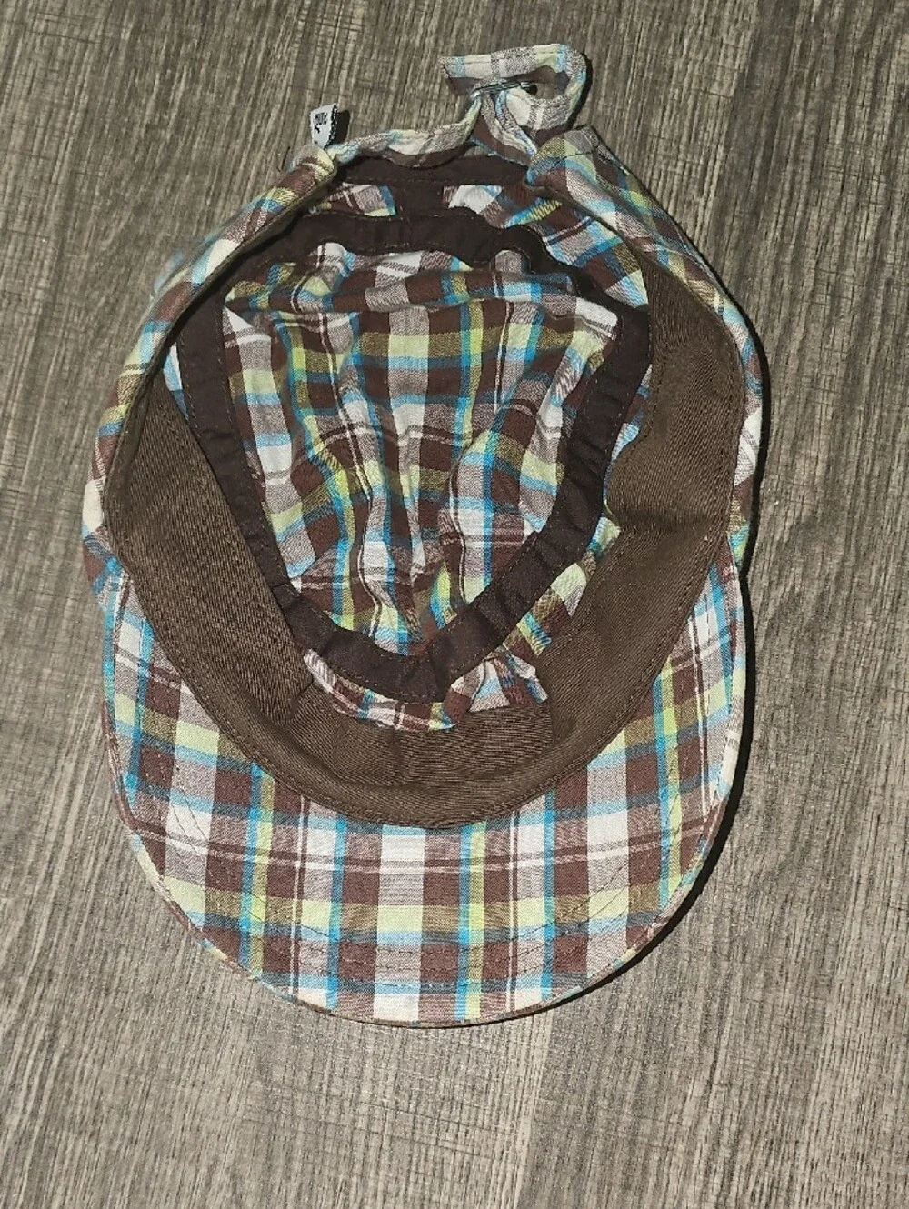 Puma Plaid Cadet Cap in Brown, Blue & Green